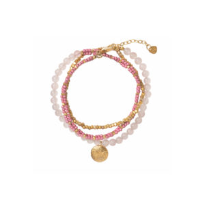 Rose Quartz Gold Armband von A beautiful Story